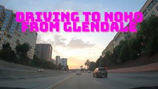 4K Driving To North Hollywood From Glendale Los Angeles, California Usa