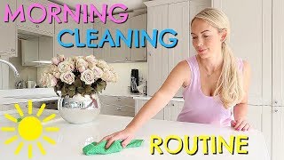 DAILY MORNING CLEANING ROUTINE | SPEED CLEANING | EMILY NORRIS