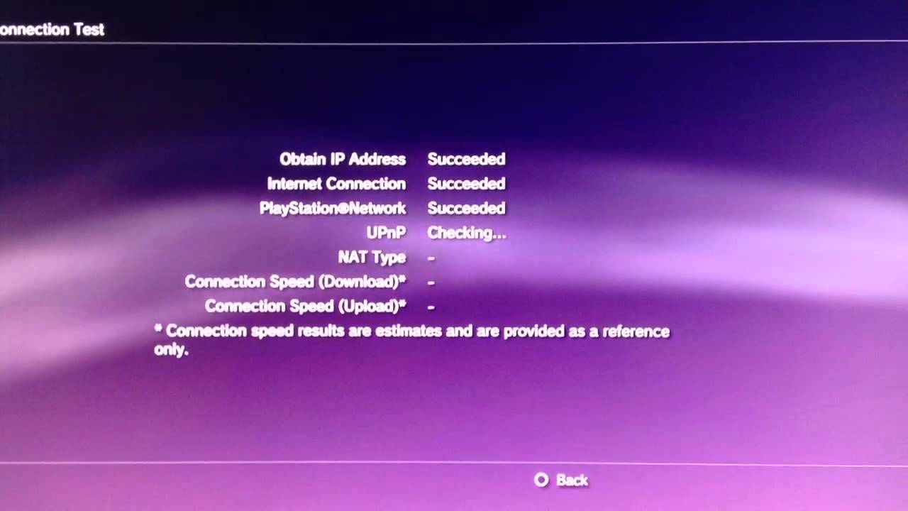 Ps3 Internet Connection Test Speed Failed