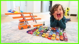 Hot Wheels Arabalarımızı Tırlara Yükledik L Oyuncak Video L Prens Yankı