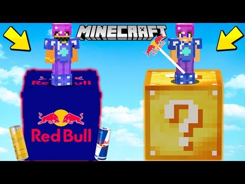 SFIDA con i LUCKYBLOCK REDBULL GIGANTI !! - Minecraft ITA