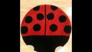 Childrens ladybird rug 80cm x 80cm