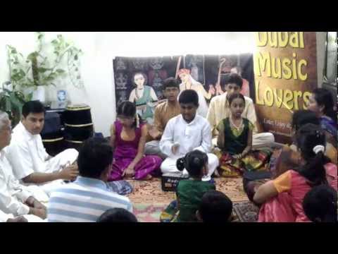 Rakshak group singing vishnu ghanam dubai 1jan2013.mp4