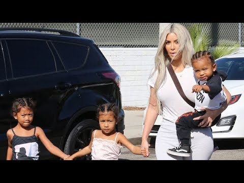 Kim Kardashian And Family Get Out For Some Ice Skating