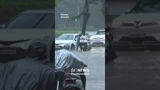 Streets Flooded In Hanoi As Typhoon Bualoi Devastates Vietnam