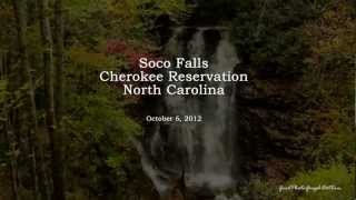 Soco Falls, Cherokee Reservation, NC Mountain Waterfall - Gatlinburg - Canon T4i Video