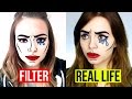 REAL LIFE SNAPCHAT FILTER - COMIC GIRL - Makeup Tutorial