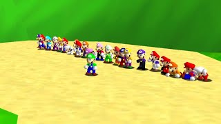 Super Mario 64 24 Players - 100% Full Game Walkthrough