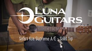 Safari Solid Koa Top Acoustic-Electric Guitar 