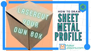 Learn Onshape Sheet Metal Profiles - Laser Cut Your Own Folding Box Design