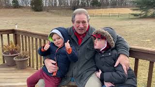 Pastor with grands Finley James and Ollie on Saturday Morning! 020522