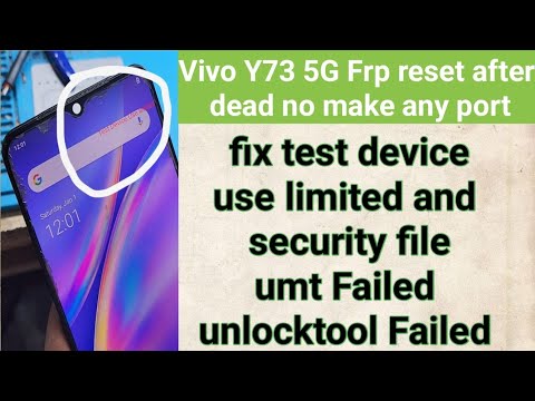 Vivo Y73 5G Frp reset after dead no make any port fix Vivo Y73 5G Frp reset after dead no make any port fix