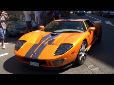 Black/White Ford GT in Monaco · Ford GT and Ford GTX1.