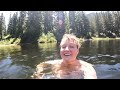 Skinny dipping in Hope Lake