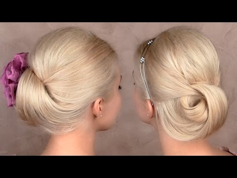 Wedding hair tutorial â¤ Prom updo hairstyle for medium/long hair - YouTube