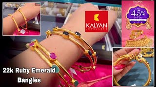 Kalyan Jewellers New Ruby Emerald Bangle Designsdhanteras Offergemstone Banglebangaloredeeya