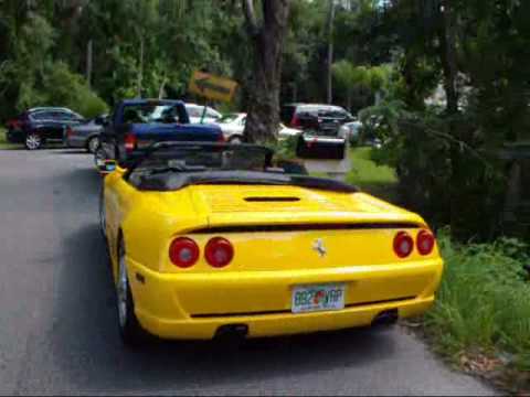 this is an awesome yellow ferrari f355 spider we spotted this ferrari on