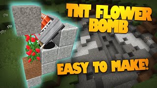 Minecraft Trap | TNT Flower BOMB | Invisible Trap To Blow Enemies Sky High! (Minecraft Redstone)