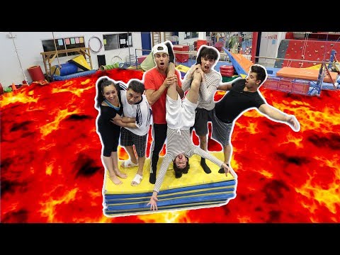 FLOOR IS LAVA AT GYMNASTICS GYM! (INTENSE)