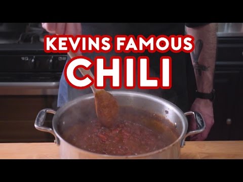 VIDEO : binging with babish: kevin's famous chili from the office - kevin malone is the tragically comic overweight buffoon (and world series of poker champion?) we all know and love from the ...