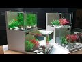 DESKTOP DECORATIVE AQUARIUM - 2 Layer Decorative Aquarium with Mini Cleaning Compartment