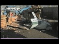 BIG FAT GYPSIES BEING EVICTED, TEMPERS GET RAISED, BULLDOZER MOVES IN.