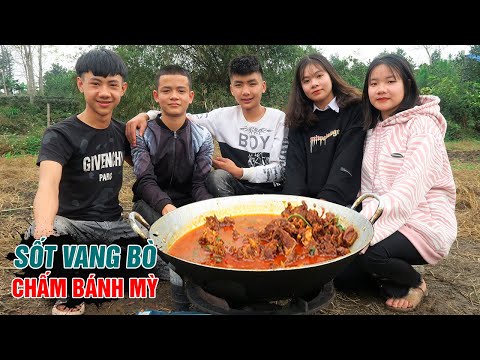 Cương Xấu | Làm Món Bò Nấu Sốt Vang Ăn Kèm Với Bánh Mì