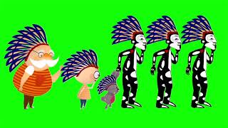 Indians Grandpa Mango And Bunny Dancing To I'm Yous By Jason Mraz Blue Headdresses 3
