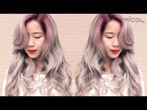 Màu nhuộm tóc đẹp 2019 - Ombre khói tím