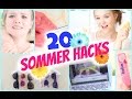 20 SUMMER LIFE HACKS | Mückenstiche, Snacks &amp; Praktische Tip...
