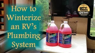 Winterizing an RV's Plumbing Water System - How to winterize RV & Trailer Air & Antifreeze