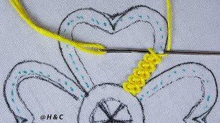 Hand Embroidery New Easy Braid Sch Beautiful Flower Design For Beginners