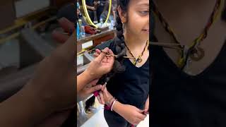 Cute Teen Girl Hairscut Like Cutting Long Pony And Fashionable