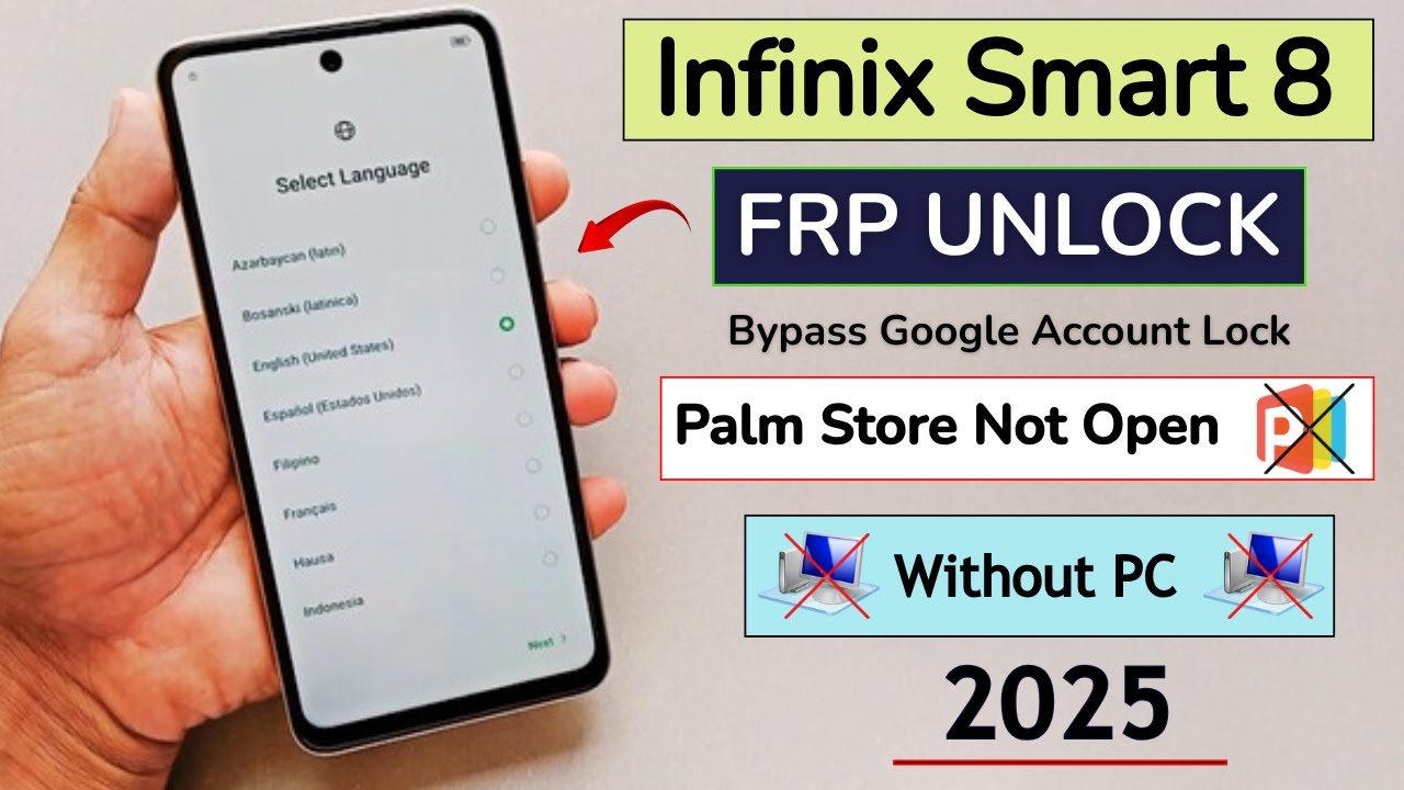 Infinix Smart 8 (X6525) Frp Bypass/Unlock – Fix Settings Infinix Smart 8 (X6525) Frp Bypass/Unlock – Fix Settings