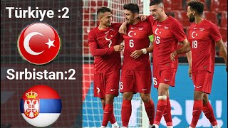 Türkiye 2 - 2 Sırbistan Uluslar Ligi Maç Özeti HD! Önemli Anlar.