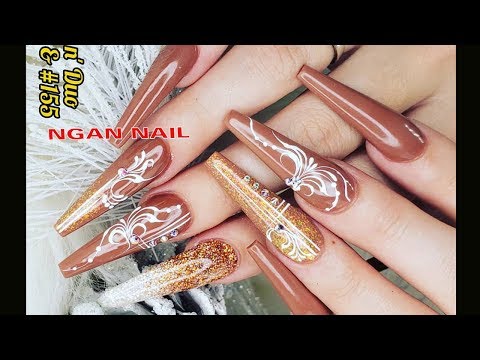 VẼ HOA VĂN ĐƠN GIẢN | NAIL TECHNICIAN NGÂN NAIL | THE BEST NAIL ART DESIGN |775