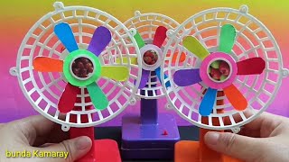 Colorful mini fan without front protective mesh