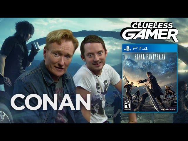 Conan Plays Final Fantasy XV With Elijah Wood - Video