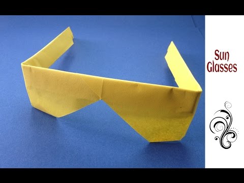 Как сделать очки оригами Как сделать очки оригами