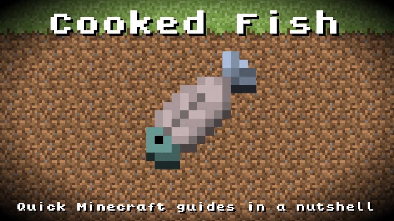 Minecraft - Cooked Fish! Recipe, Item ID, Information! *Up 