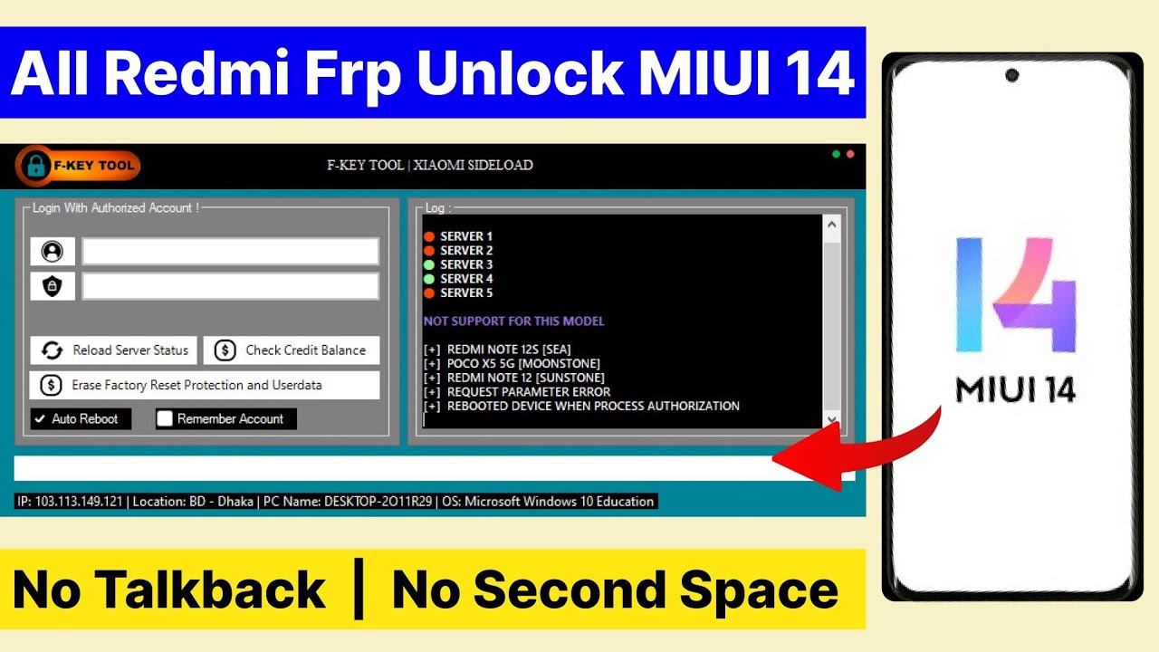 Redmi Frp Unlock No Talkback / Second Space / Test Point Redmi Frp Unlock No Talkback / Second Space / Test Point