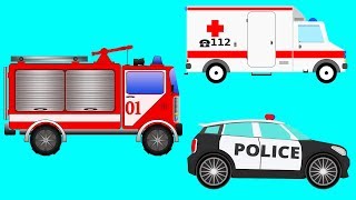 Мультик Про Машинки - Пожарная, Полиция И Скорая Помощь
