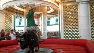 Riding Mechanical Bull In Downtown Las Vegas