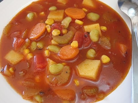 VIDEO : vegetable soup - how to make simple basic vegetable soup recipe - soup'sonloaded with flavors that make this classic vegetalbesoup'son...loaded with flavors that make this classic vegetalbesoupan all time favorite. a healthy and h ...
