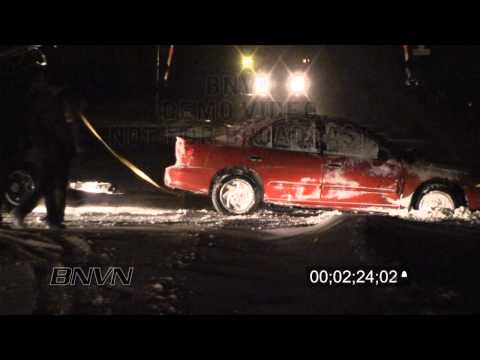 2/08/2010 Winter Storm Travel Hazard Stock Video Footage