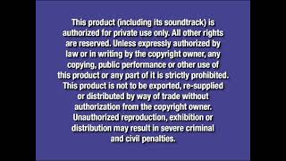 Disney Blue Warning Screens 2007-2013 Full Screen Dvd Version