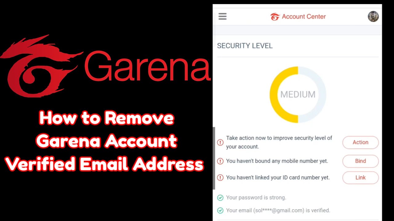 How to Remove Change Garena Account Verified Email How to Remove Change Garena Account Verified Email