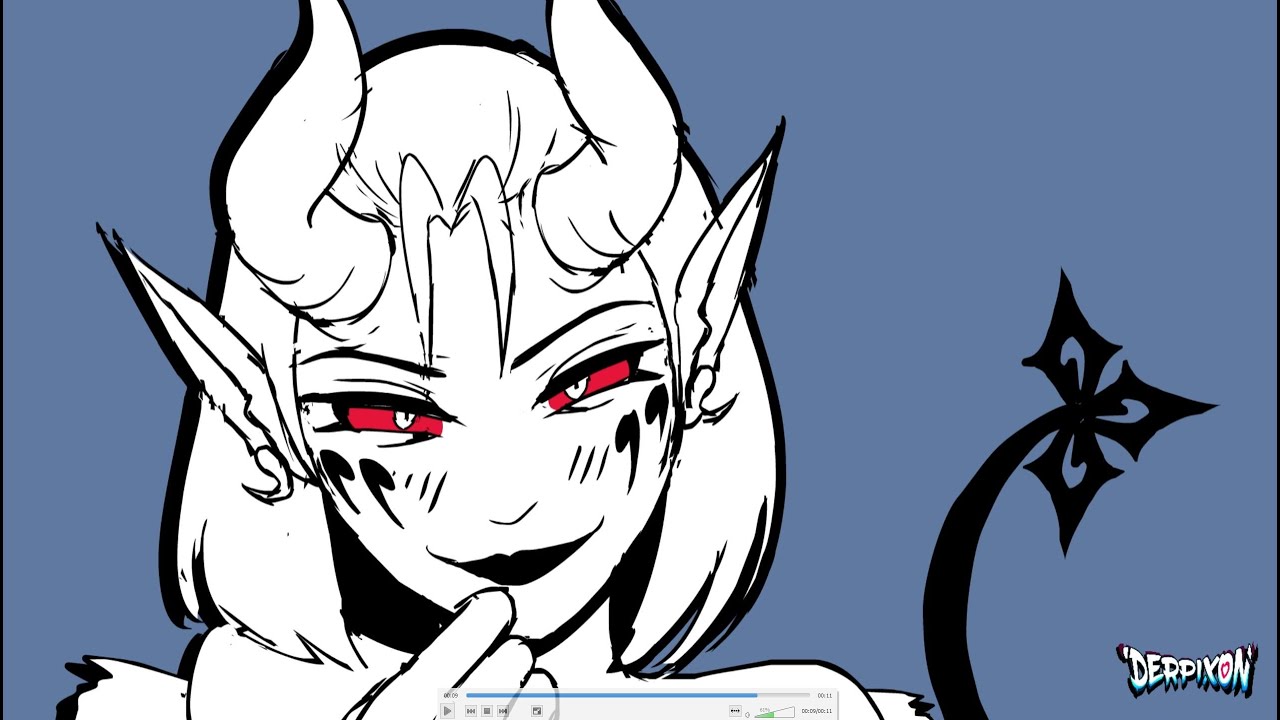 Demon girl face farts animation compilation