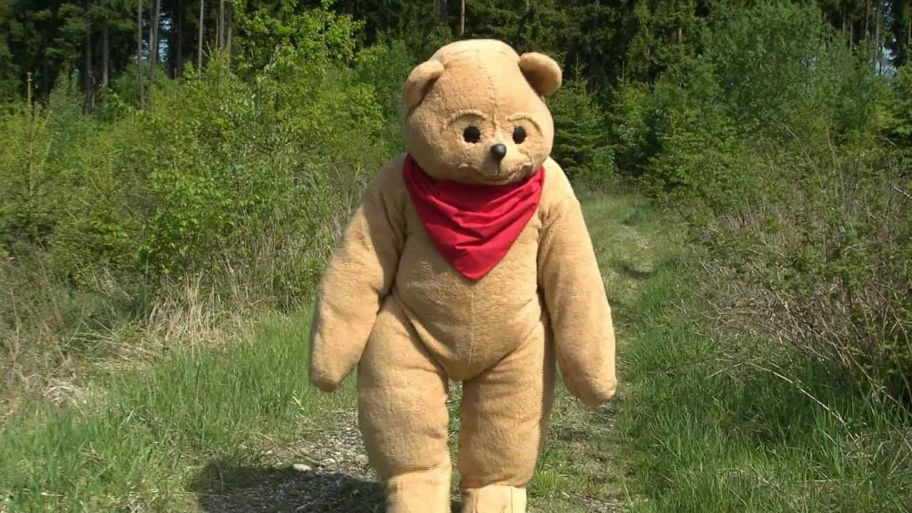 Wetting teddy bear suit fan photos