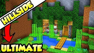 Minecraft ULTIMATE Overgrown Hillside House Tutorial (How to Build)